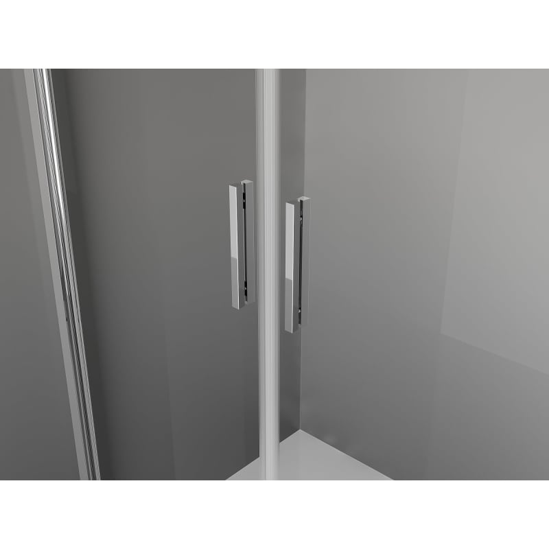 Mexen Exo-3S sprchový kút 3-stenný otočný 90 x 70 cm, transparentný, chróm - 814-090-070-01-00-3S