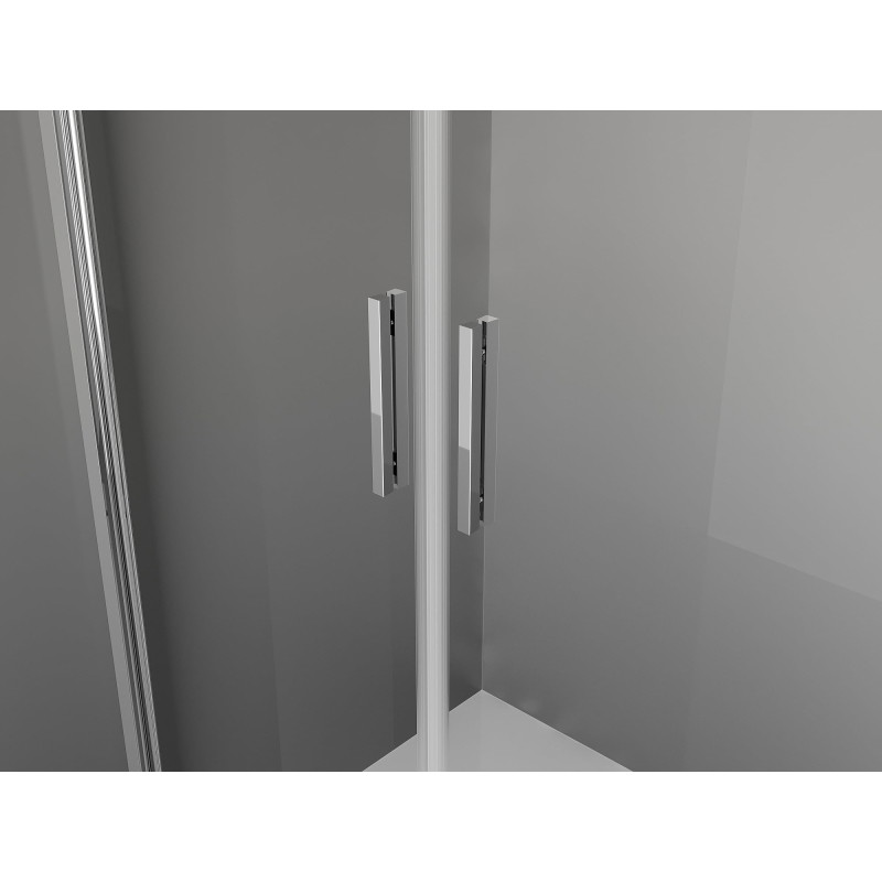 Mexen Exo-B Duo 3S sprchový kút 3-stenový otočný 100 x 80 cm, transparentný, chróm - 814-100-080-01-00-3S