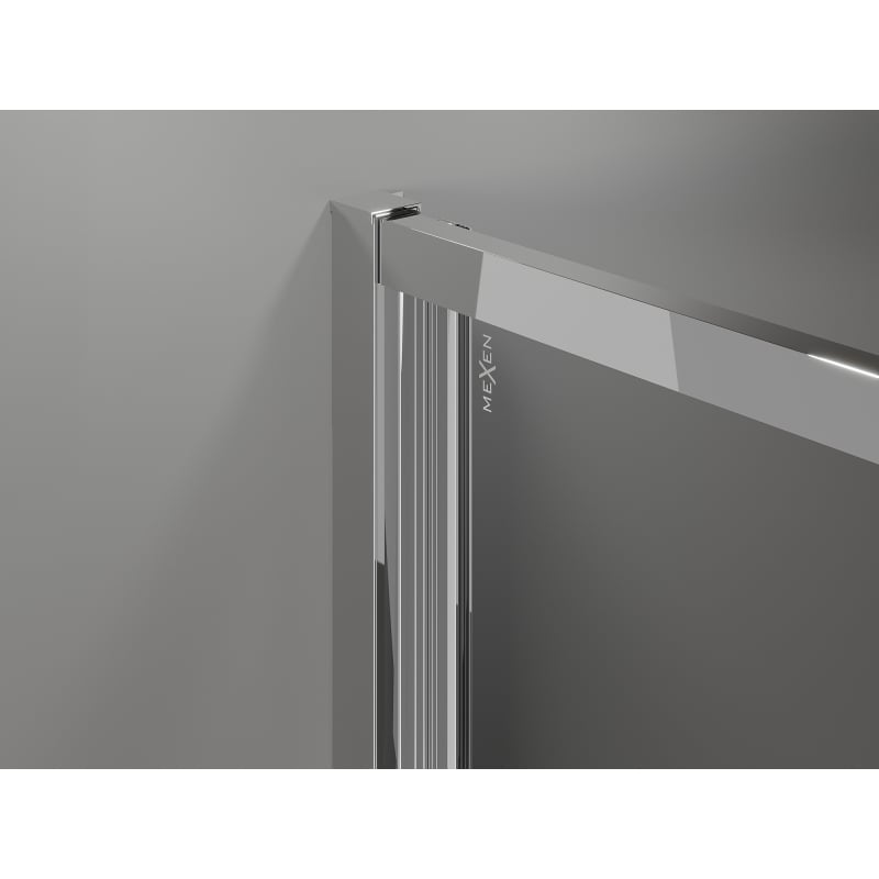 Mexen Exo-3S skladacia sprchová kabína, 3-stranná, 70 x 70 cm, transparentná, chróm - 816-070-070-01-00-3S