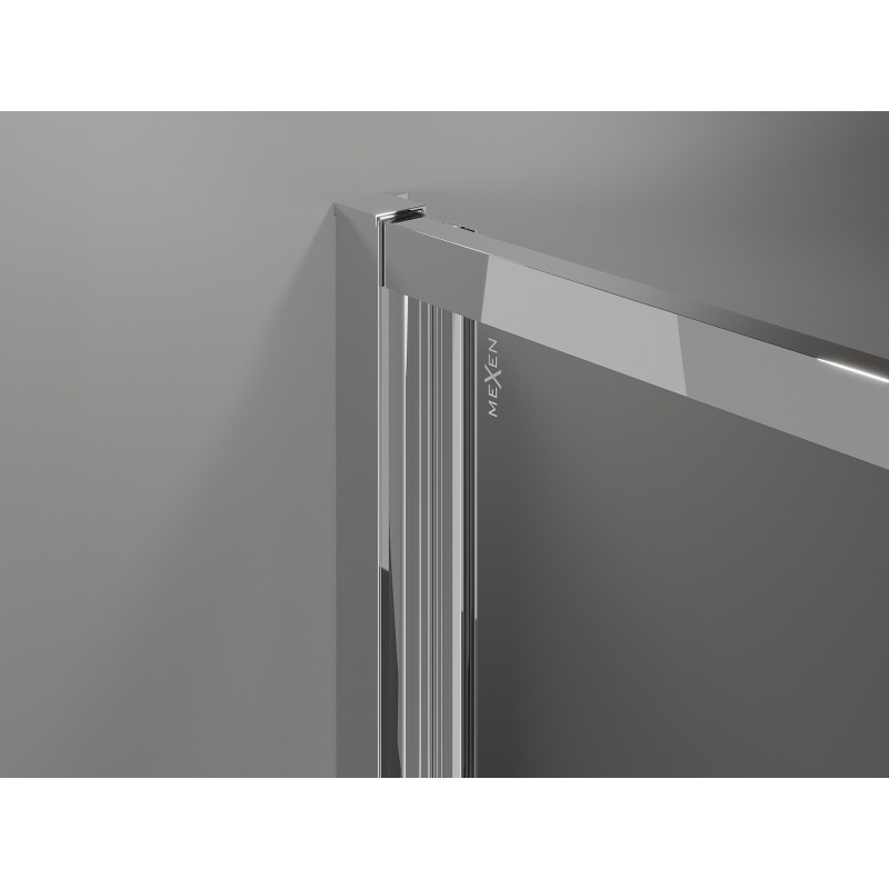Mexen Exo-F 3S sprchovací kút 3-stenový skladací 110 x 75 cm, transparentný, chróm - 816-110-075-01-00-3S