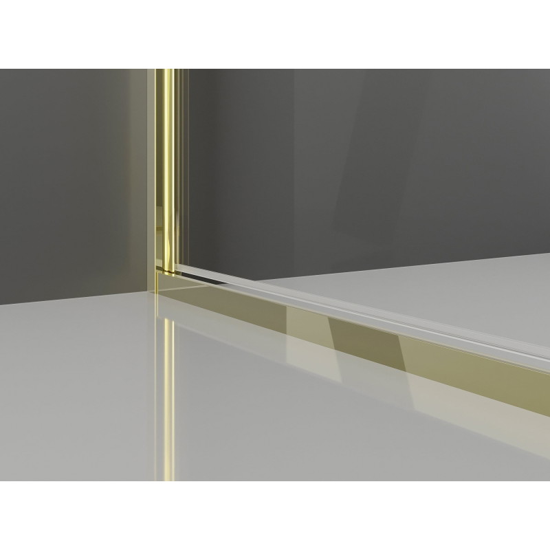 Mexen Exo-B Duo 3S trojstranná sprchová kabína s otočnými dverami 70 x 90 cm, priehľadná, zlatá - 814-070-090-50-00-3S