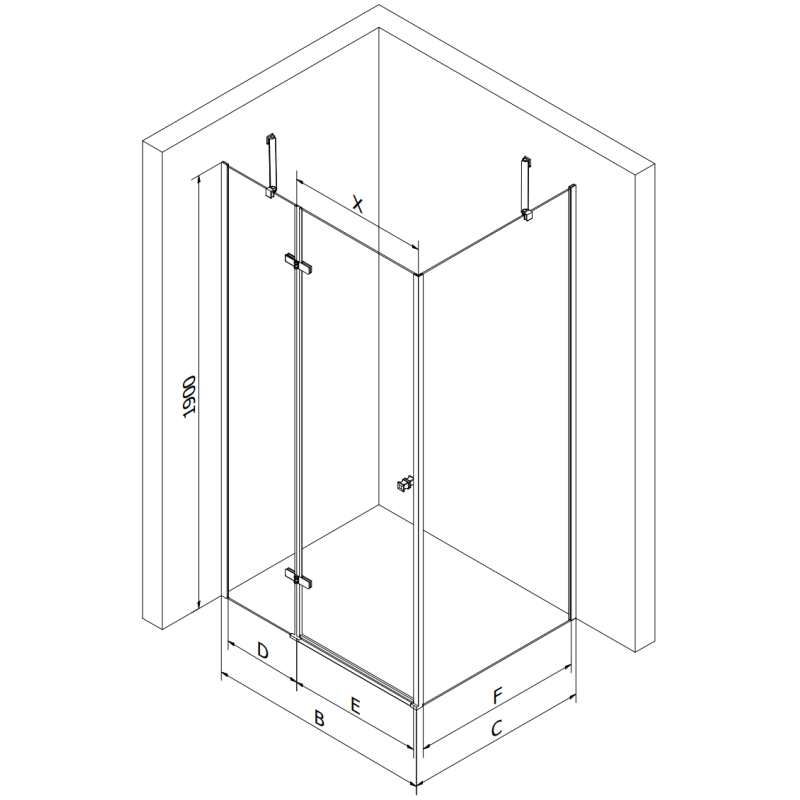 Mexen Roma sprchový kút otvárací 110 x 90 cm, grafit, chróm + vanička Flat, biela - 854-110-090-01-40-4010