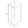 Mexen Exo-F 3S sprchový kút 3-stenový skladací 90 x 95 cm, transparentný, chróm - 816-090-095-01-00-3S