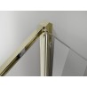 Mexen Exo-F 3S trojstranný skladací sprchový kút 90 x 70 cm, transparentný, zlatý - 816-090-070-50-00-3S