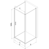 Mexen Exo-B 3S sprchovací kút s 3-stenami otvárací 75 x 75 cm, transparentný, zlatý - 817-075-075-50-00-3S