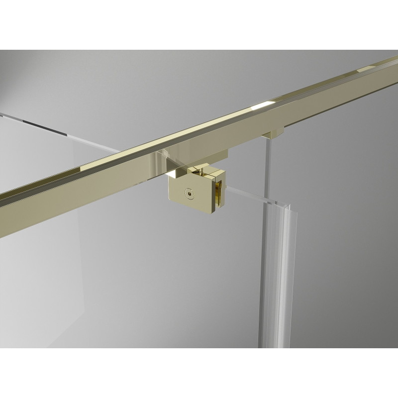 Mexen Exo-R 3S sprchová kabína 3-stenná pántová 100 x 75 cm, priehľadná, zlatá - 819-100-075-50-00-3S