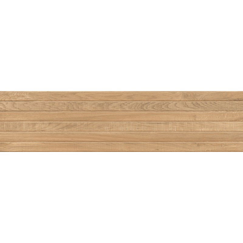 Mexen Western Wood Mandľová glazovaná gresová rektifikovaná dlažba G1, drevopodobná nástenná dlaždica 120 x 30 cm,