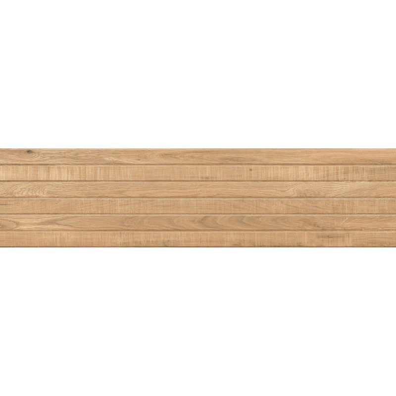 Mexen Western Wood Mandľová glazovaná gresová rektifikovaná dlažba G1, drevopodobná nástenná dlaždica 120 x 30 cm,