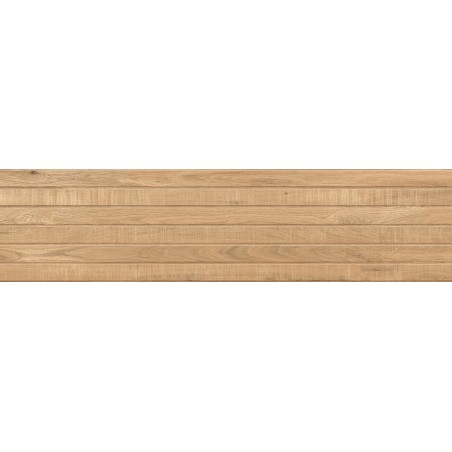 Mexen Western Wood Mandľový glazovaný gres rek. G1, drevopodobná nástenná dlaždica 120 x 30 cm, mat - TL702-120-030-50
