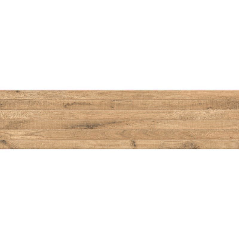 Mexen Western Wood Mandľová glazovaná gresová rektifikovaná dlažba G1, drevopodobná nástenná dlaždica 120 x 30 cm,