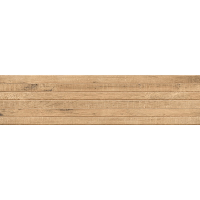 Mexen Western Wood Mandľový glazovaný gres rek. G1, drevopodobná nástenná dlaždica 120 x 30 cm, mat - TL702-120-030-50