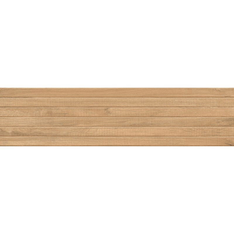 Mexen Western Wood Mandľová glazovaná gresová rektifikovaná dlažba G1, drevopodobná nástenná dlaždica 120 x 30 cm,
