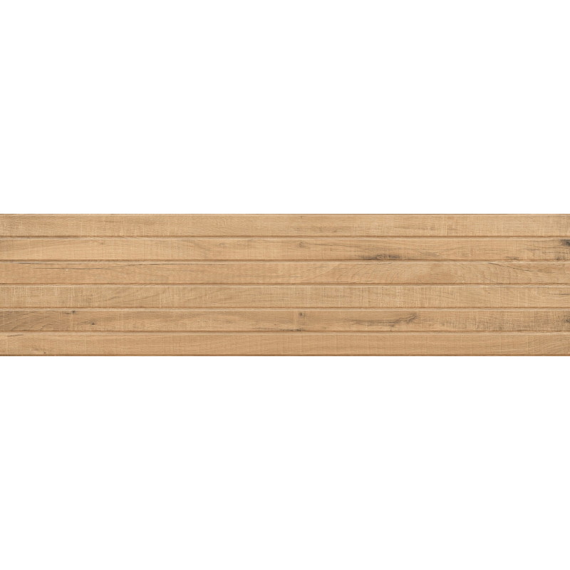 Mexen Western Wood Mandľový glazovaný gres rek. G1, drevopodobná nástenná dlaždica 120 x 30 cm, mat - TL702-120-030-50