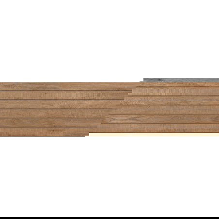 Mexen Western Wood Bruno glazúrovaný rektifikovaný gres G1, dlaždice na podlahu a stenu drevopodobná 120 x 30 cm, matná