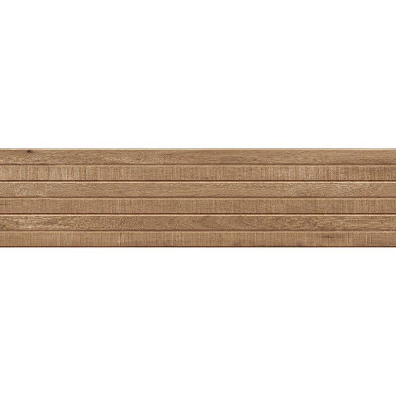 Mexen Western Wood Orechový glazovaný rekt. G1, drevopodobná stenová dlaždica 120 x 30 cm, mat - TL702-120-030-54