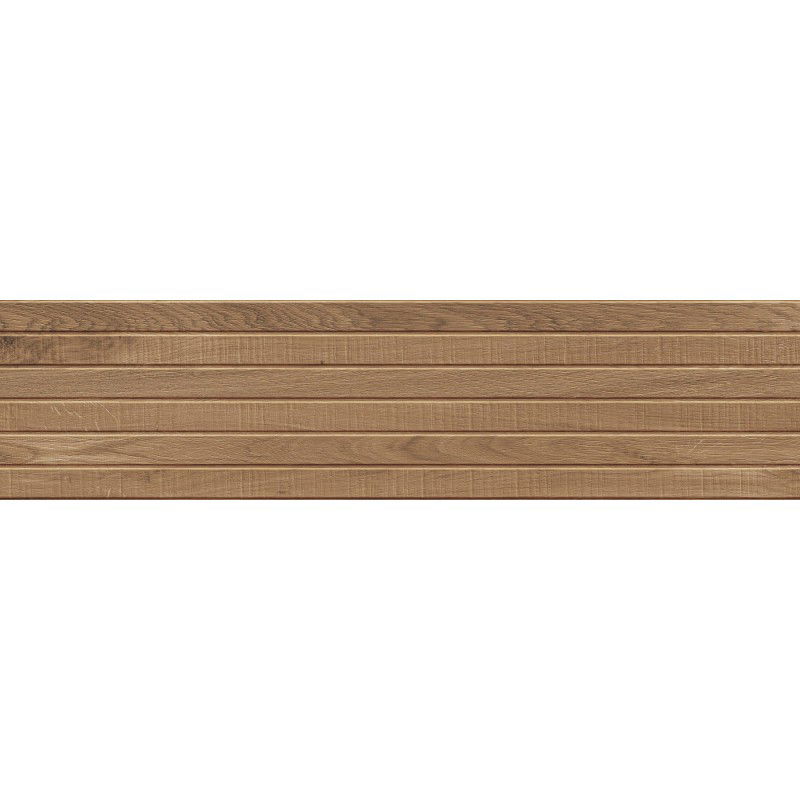 Mexen Western Wood Orechový glazovaný rekt. G1, drevopodobná stenová dlaždica 120 x 30 cm, mat - TL702-120-030-54