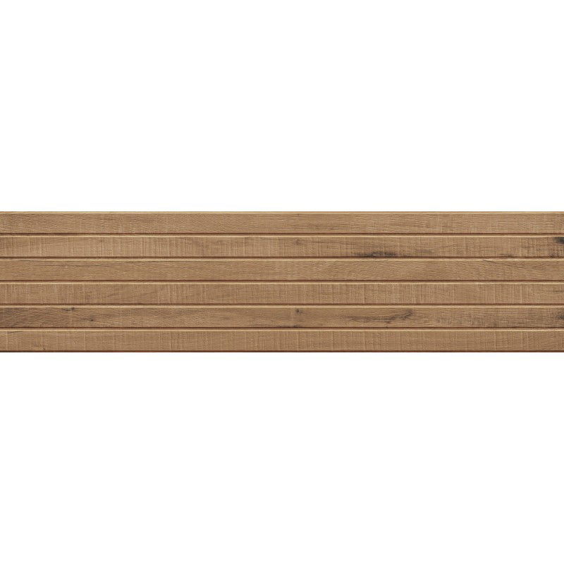 Mexen Western Wood Orechový glazovaný rekt. G1, drevopodobná stenová dlaždica 120 x 30 cm, mat - TL702-120-030-54
