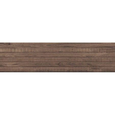 Mexen Western Wood Choco gres glazovaný rekt. G1, drevný obkladový panel 120 x 30 cm, matný - TL702-120-030-56