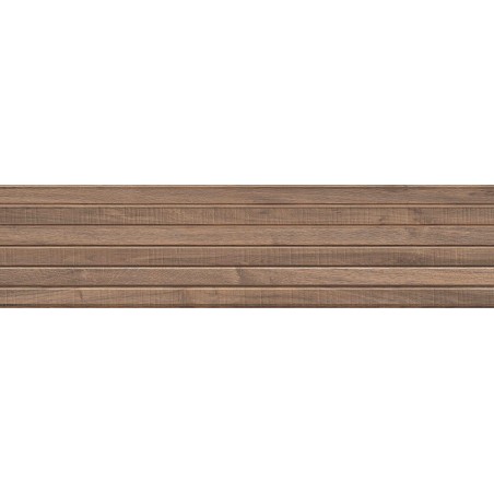 Mexen Mulberry Wood Hnedý glazovaný gres rekt. G1, stena drevopodobná dlaždica 120 x 30 cm, matná - TL703-120-030-50
