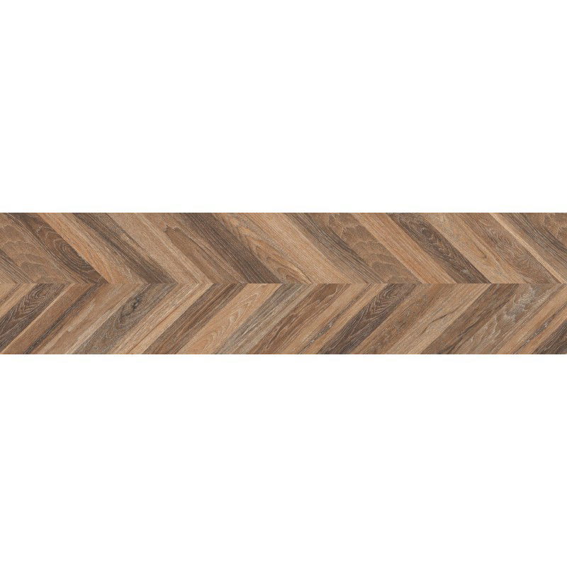 Mexen Native Hnedý glazovaný gres rek. G1, dlaždice podobná drevu, podlaha-stena 120 x 30 cm, carving - TL704-120-030-01