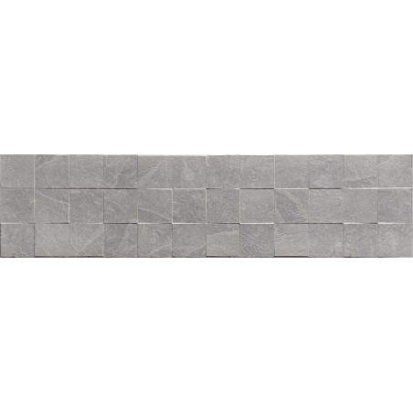 Mexen Icon Lyon Grigio glazovaný gres rekt. G1, nástenná dlaždica 120 x 30 cm, mat - TL712-120-030-51