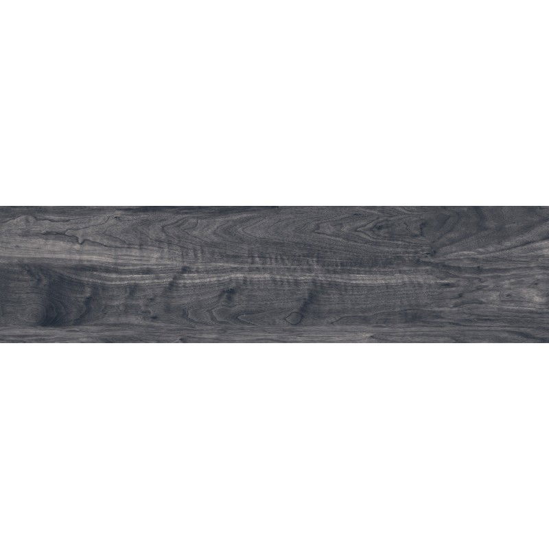 Mexen Riga Čierny glazovaný rekt. G1, dlaždica na podlahu a stenu drevopodobná 120 x 30 cm, matná - TL713-120-030-00