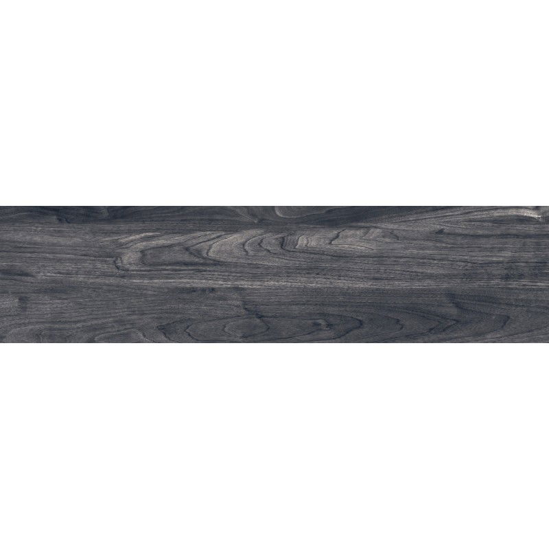 Mexen Riga Čierny glazovaný rekt. G1, dlaždica na podlahu a stenu drevopodobná 120 x 30 cm, matná - TL713-120-030-00