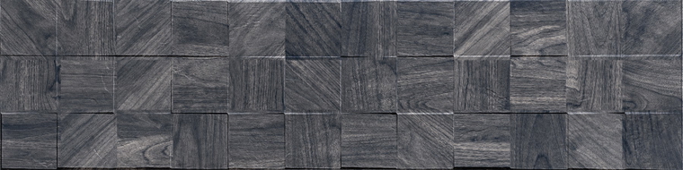 Mexen Riga Lyon Black čierny rektifikovaná G1, drevený obkladový kachliček 120 x 30 cm, matná - TL713-120-030-50