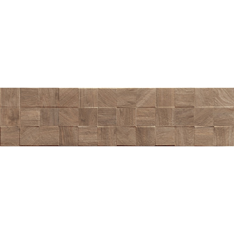 Mexen Riga Lyon Brown gres glazovaný rekt. G1, drevoimitující nástenná dlaždica 120 x 30 cm, matná - TL713-120-030-51