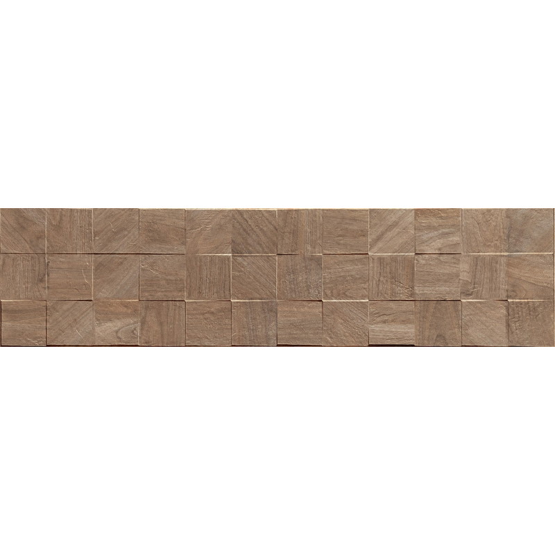 Mexen Riga Lyon Brown gres glazovaný rekt. G1, drevoimitující nástenná dlaždica 120 x 30 cm, matná - TL713-120-030-51