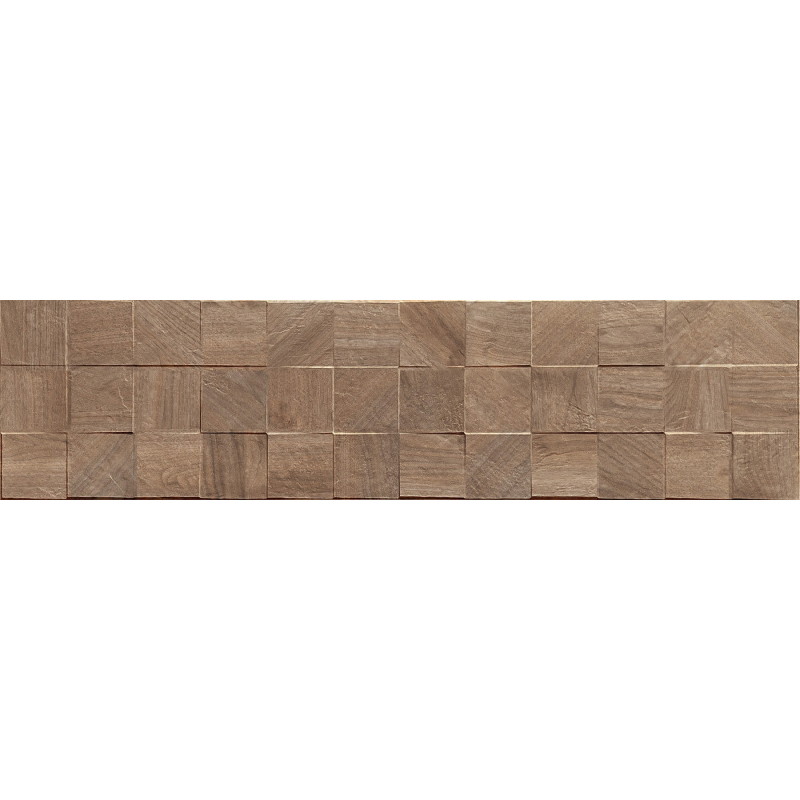 Mexen Riga Lyon Brown gres glazovaný rekt. G1, drevoimitující nástenná dlaždica 120 x 30 cm, matná - TL713-120-030-51