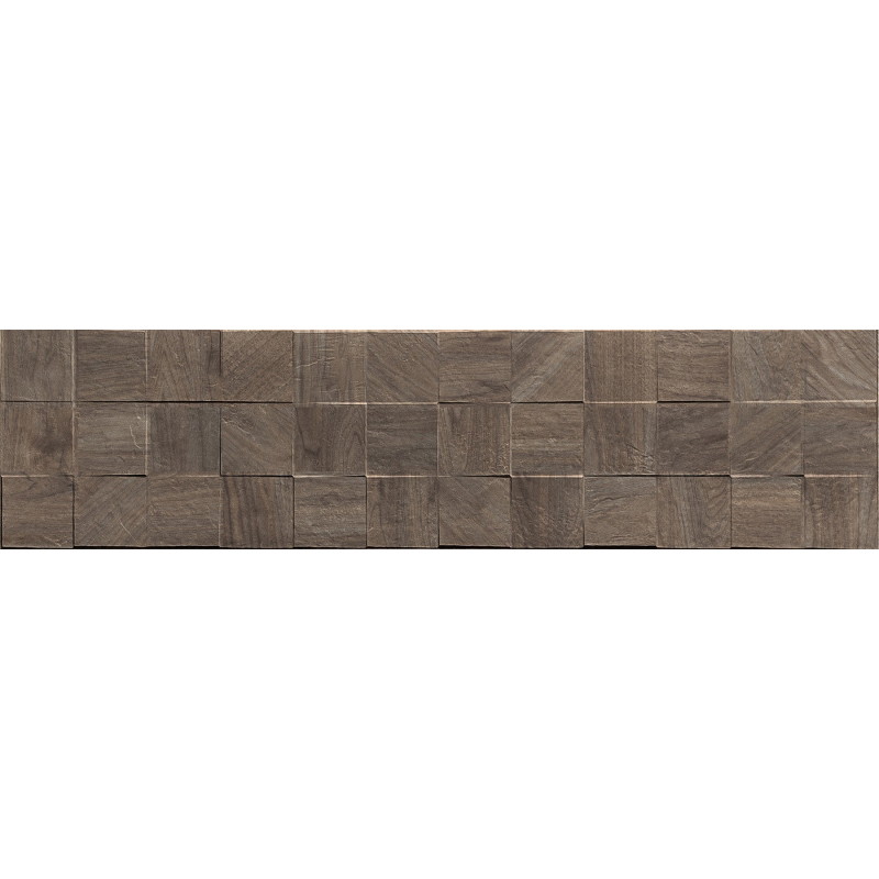 Mexen Riga Lyon Choco glazovaný rektifikovaný G1, drevodekoratívna stenová dlažba 120 x 30 cm, matná - TL713-120-030-52