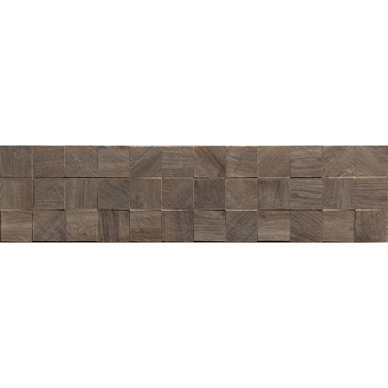 Mexen Riga Lyon Choco glazovaný rektifikovaný G1, drevodekoratívna stenová dlažba 120 x 30 cm, matná - TL713-120-030-52