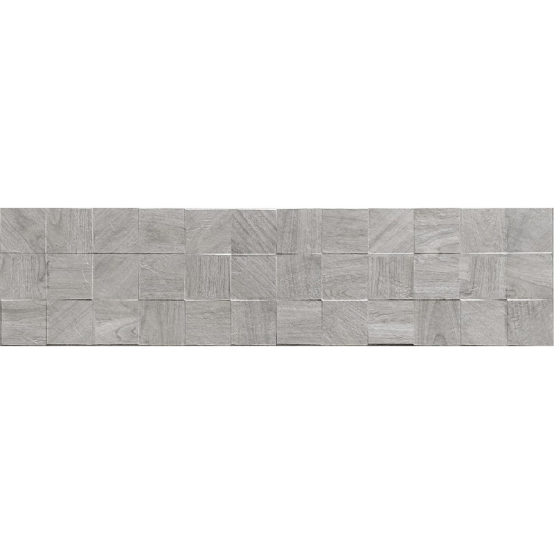 Mexen Riga Lyon Grey gres glazovaný rek. G1, drevu podobná stenová dlaždica 120 x 30 cm, matná - TL713-120-030-54