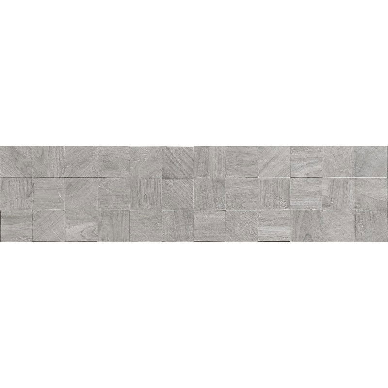Mexen Riga Lyon Grey gres glazovaný rekt. G1, drevená stenová dlaždica 120 x 30 cm, matná - TL713-120-030-54