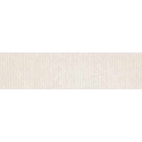 Mexen Flamingo Mayolica Bianco glazovaný gres rekt. G1, stenová dlaždica 120 x 30 cm, carving - TL715-120-030-50
