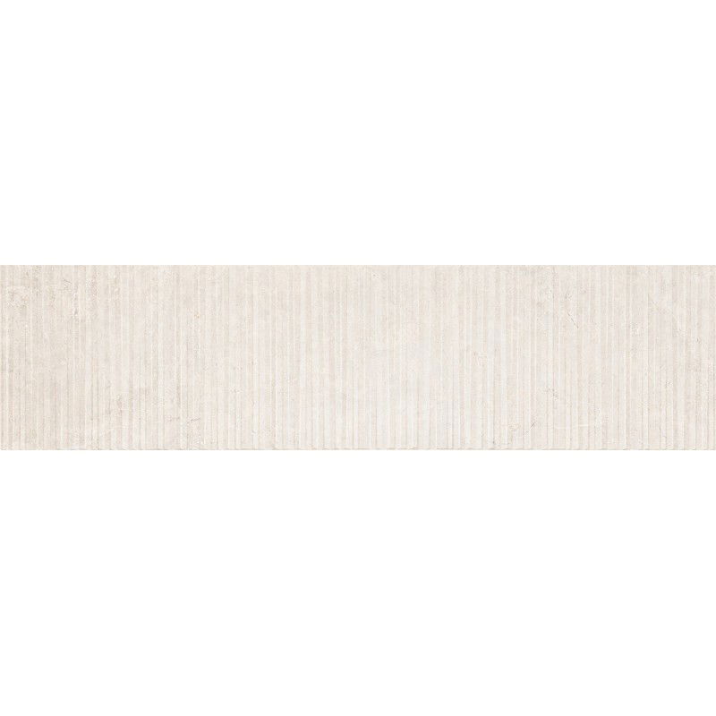 Mexen Flamingo Mayolica Bianco glazovaný rek. G1, podlahová a stenová dlaždica 120 x 30 cm, carving - TL715-120-030-50