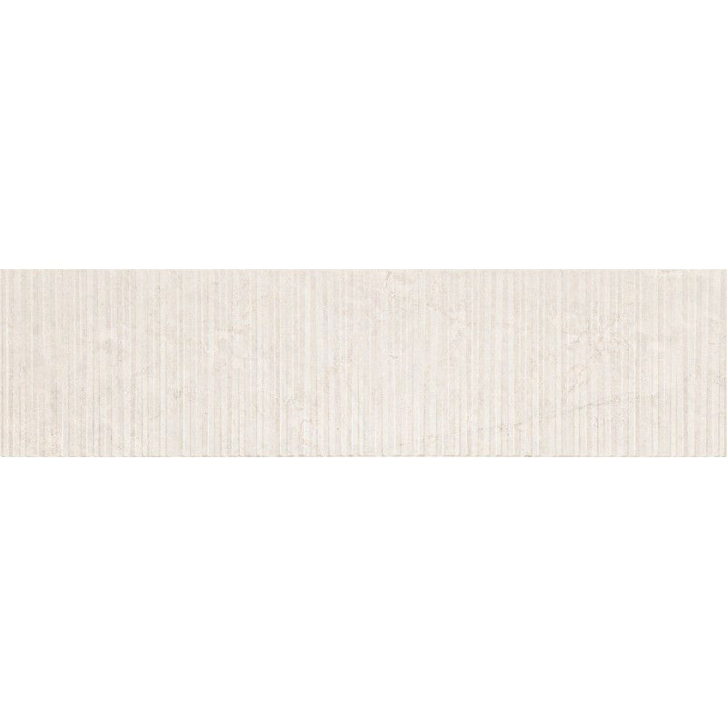 Mexen Flamingo Mayolica Bianco glazovaný rek. G1, podlahová a stenová dlaždica 120 x 30 cm, carving - TL715-120-030-50