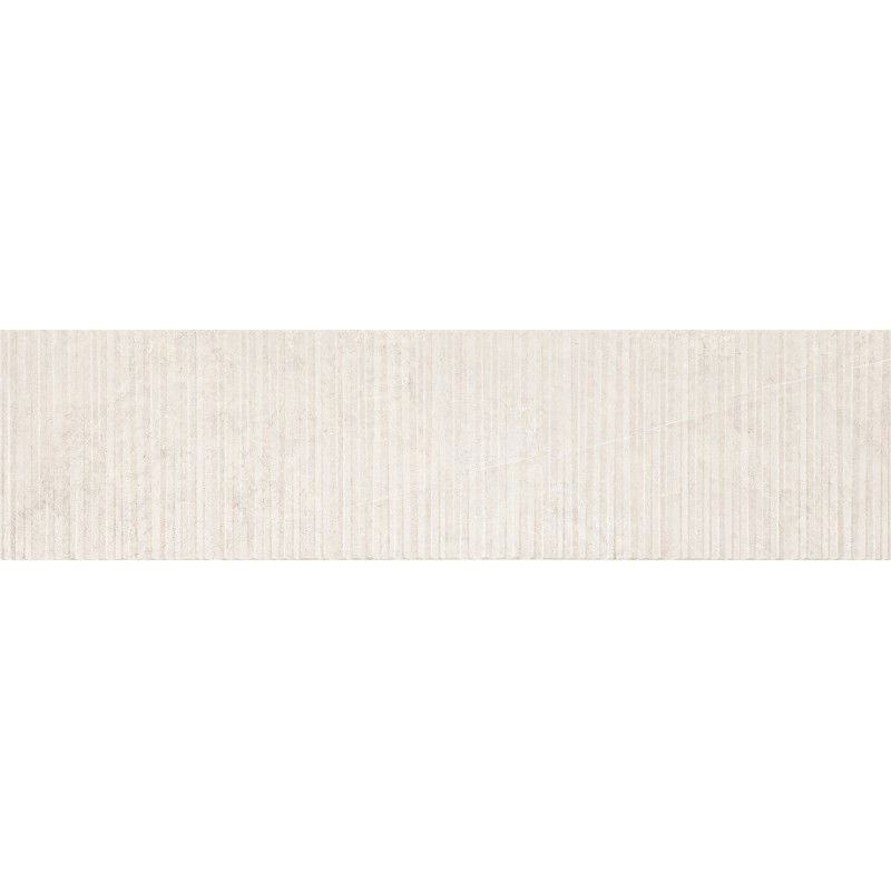 Mexen Flamingo Mayolica Bianco lesklá rektifikovaná dlažba G1, nástenná dlaždica 120 x 30 cm, carving - TL715-120-030-50