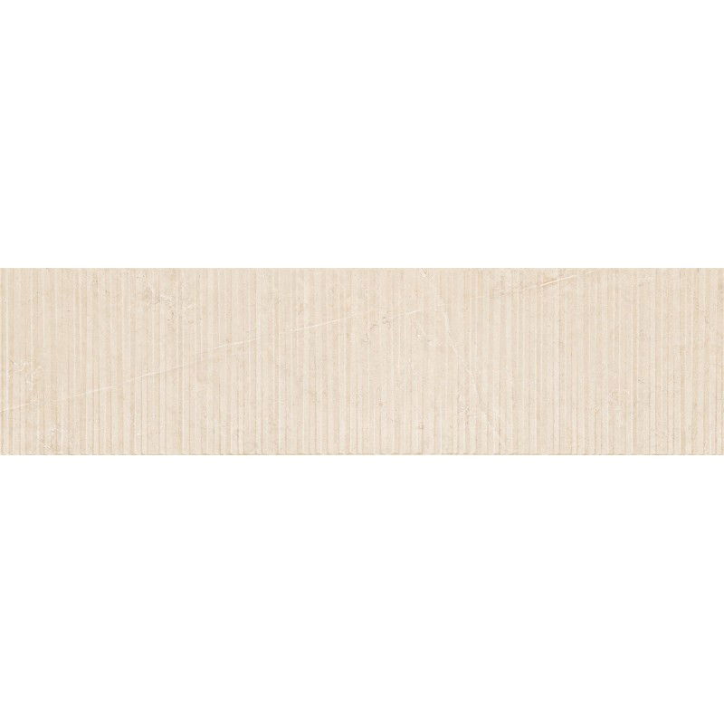 Mexen Flamingo Mayolica Crema glazovaný gres rekt. G1, nástenná dlaždica 120 x 30 cm, carving - TL715-120-030-51