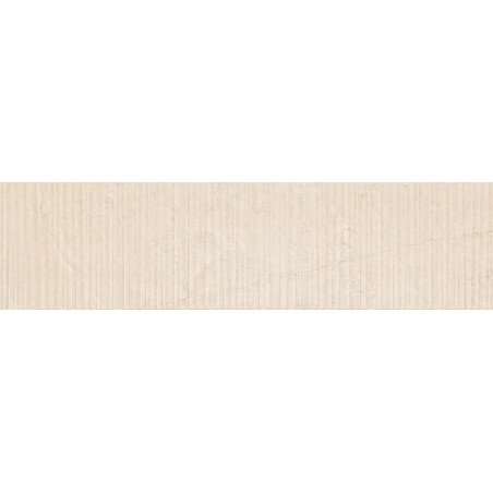 Mexen Flamingo Mayolica Crema, leštený rektifikovaný gres, nástenná dlaždica 120 x 30 cm, carving - TL715-120-030-51