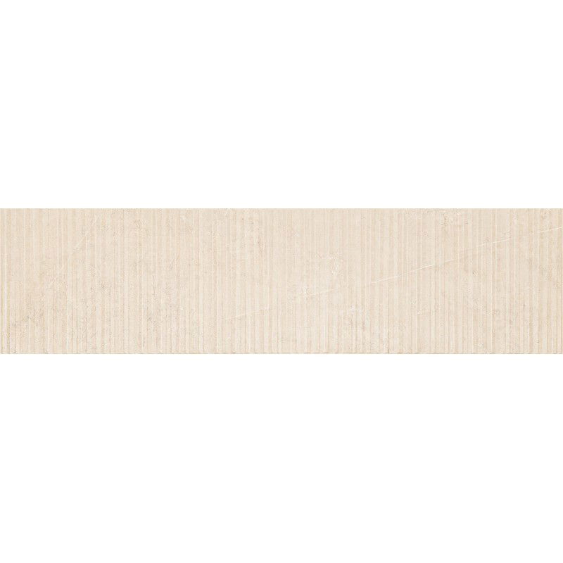 Mexen Flamingo Mayolica Crema glazovaný gres rekt. G1, nástenná dlaždica 120 x 30 cm, carving - TL715-120-030-51