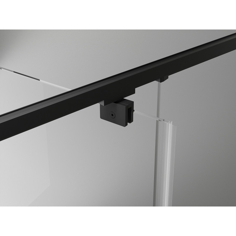 Mexen Exo-R 3S sprchový kút 3-stenový otočný 120 x 85 cm, transparentný, čierny - 819-120-085-70-00-3S