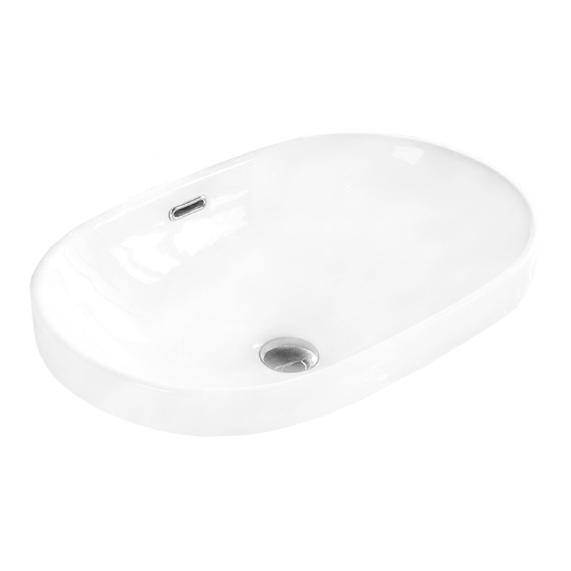 Mexen Viki umývadlo zapustené do dosky 61 x 40 cm, biele - 25356100