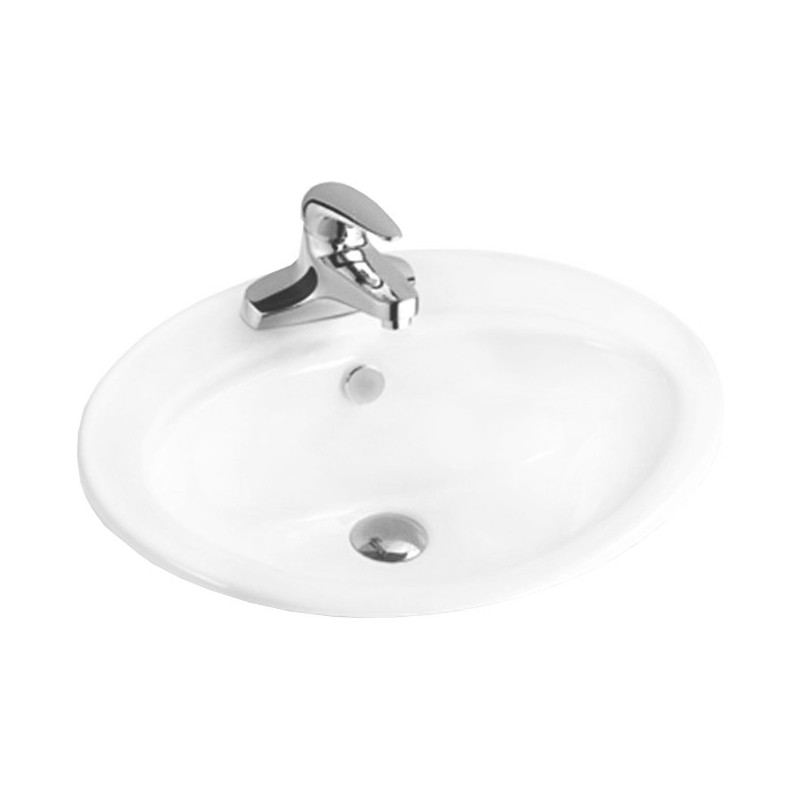 Mexen Selma vstavané umývadlo do dosky 56 x 46 cm, biele - 25085600