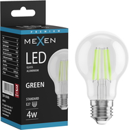 Mexen Vintis LED žiarovka filament E27, A60, 4W, 55 lm, zelená - L150-E27-04XX-46