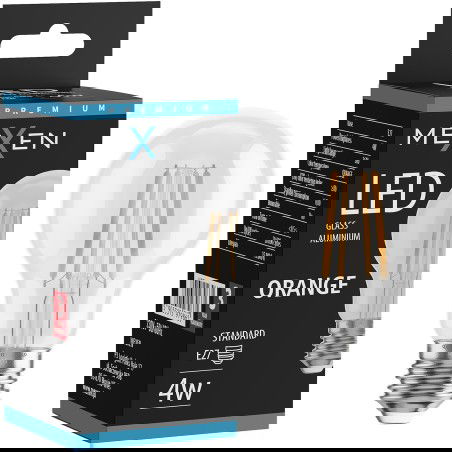 Mexen Vintis Žiarovka filament LED E27, A60, 4W, 55 lm, oranžová - L150-E27-04XX-48