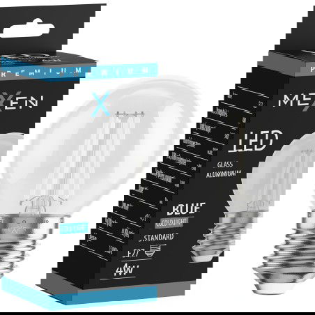 Mexen Vintis LED žiarovka filament E27, G45, 4W, 55 lm, modrá - L156-E27-04XX-47