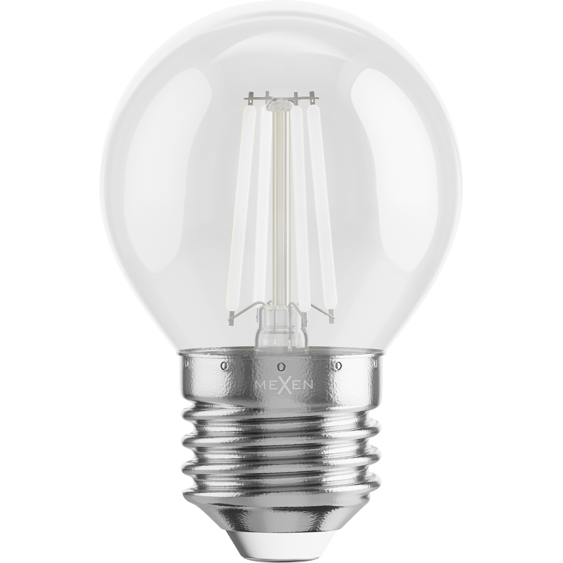 Mexen Vintis LED žiarovka filament E27, G45, 4W, 55 lm, modrá - L156-E27-04XX-47