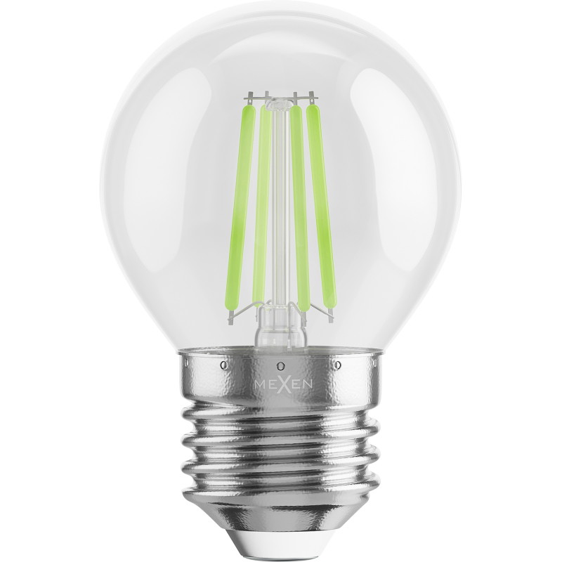 Mexen Vintis 3x LED filamentová žiarovka E27, G45, 4W, 55 lm, zelená - L156-E27-04XX-46x03